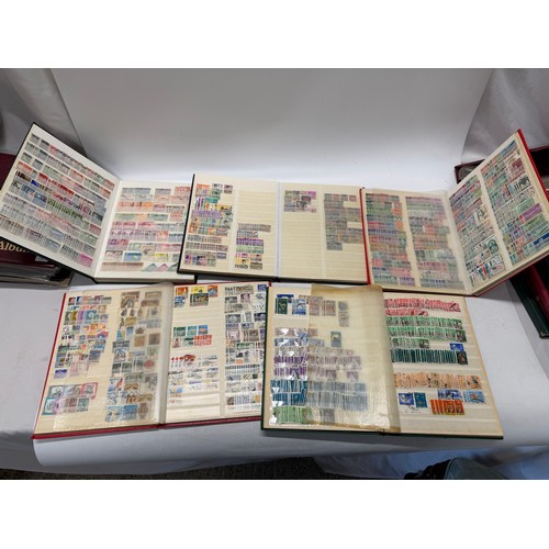 12 - Five albums of stamps from around the world