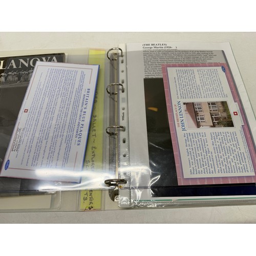 20 - A folder of coloured and black and white photographs bearing signatures comprising:- Sir George Mart... 