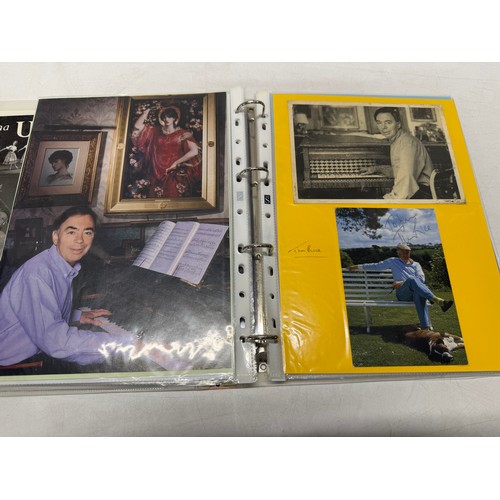 20 - A folder of coloured and black and white photographs bearing signatures comprising:- Sir George Mart... 