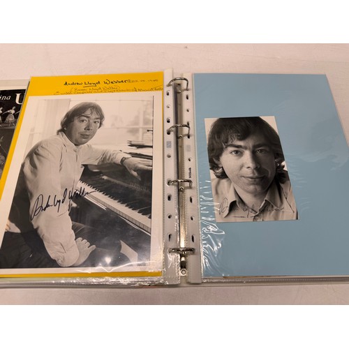 20 - A folder of coloured and black and white photographs bearing signatures comprising:- Sir George Mart... 