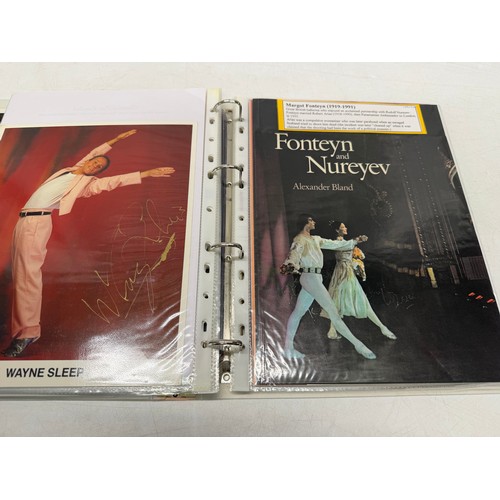 20 - A folder of coloured and black and white photographs bearing signatures comprising:- Sir George Mart... 