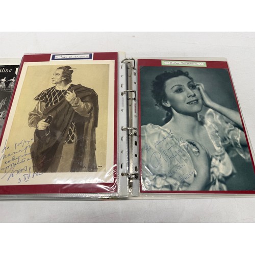 20 - A folder of coloured and black and white photographs bearing signatures comprising:- Sir George Mart... 