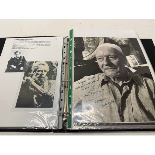 23 - A folder of coloured and black and white photographs bearing signatures comprising:- Aiden Turner, J... 