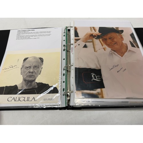 23 - A folder of coloured and black and white photographs bearing signatures comprising:- Aiden Turner, J... 