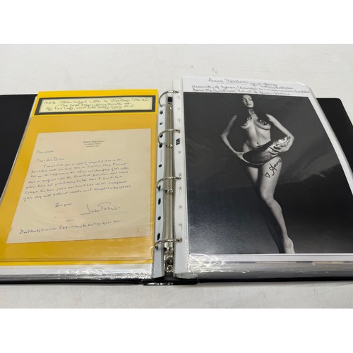 23 - A folder of coloured and black and white photographs bearing signatures comprising:- Aiden Turner, J... 