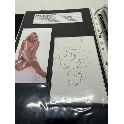 23 - A folder of coloured and black and white photographs bearing signatures comprising:- Aiden Turner, J... 