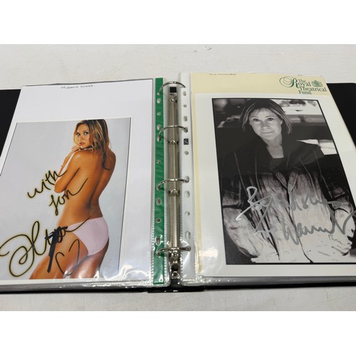23 - A folder of coloured and black and white photographs bearing signatures comprising:- Aiden Turner, J... 