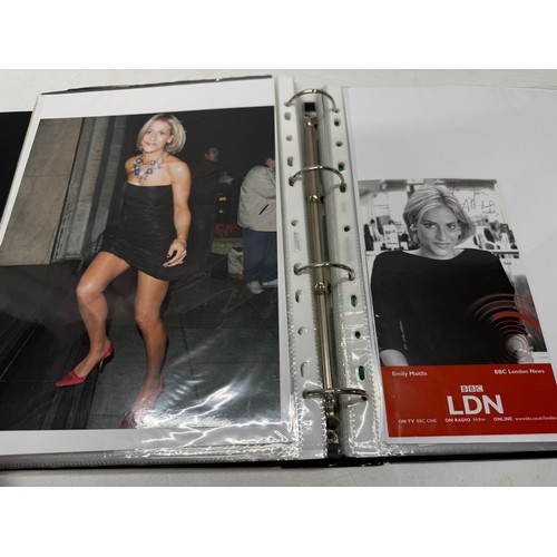 23 - A folder of coloured and black and white photographs bearing signatures comprising:- Aiden Turner, J... 