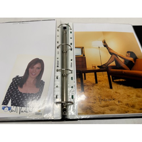 23 - A folder of coloured and black and white photographs bearing signatures comprising:- Aiden Turner, J... 