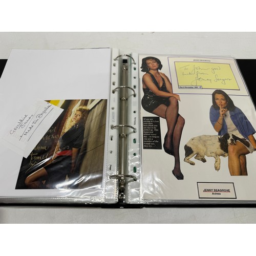 23 - A folder of coloured and black and white photographs bearing signatures comprising:- Aiden Turner, J... 