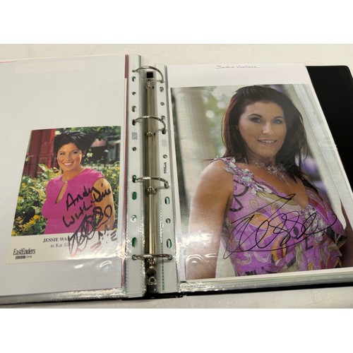 23 - A folder of coloured and black and white photographs bearing signatures comprising:- Aiden Turner, J... 