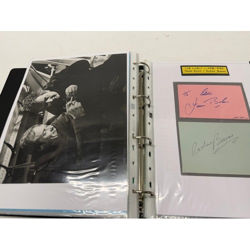23 - A folder of coloured and black and white photographs bearing signatures comprising:- Aiden Turner, J... 