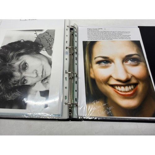 23 - A folder of coloured and black and white photographs bearing signatures comprising:- Aiden Turner, J... 