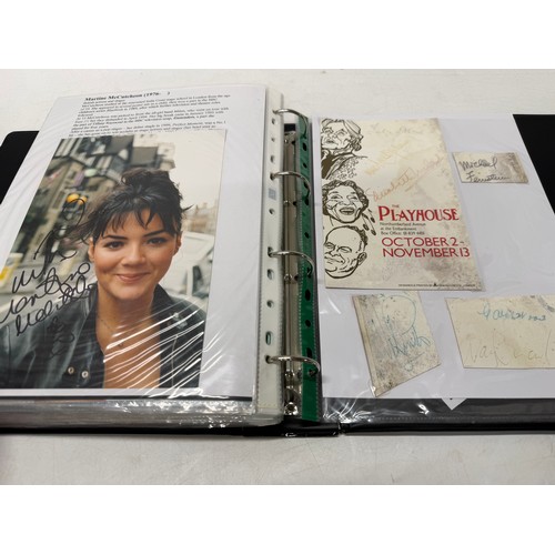 23 - A folder of coloured and black and white photographs bearing signatures comprising:- Aiden Turner, J... 