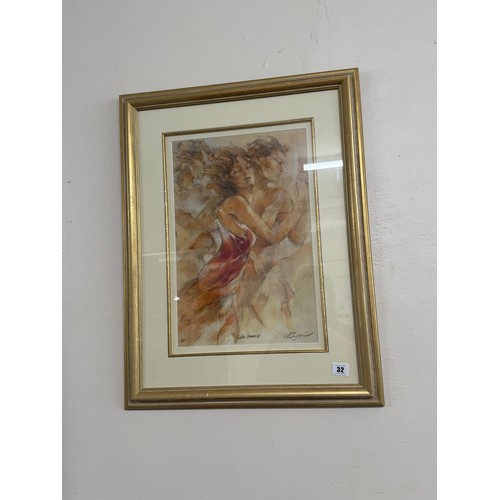 32 - An artists proof print Golden Dreams II, framed and glazed