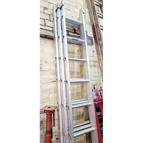 352 - Lansford three sectional aluminium extending ladder