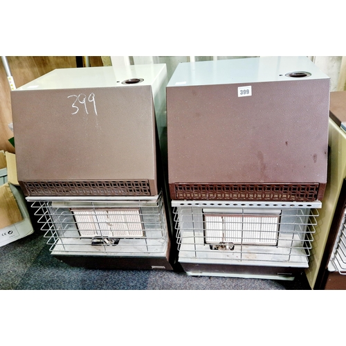 399 - Two portable propane gas heaters