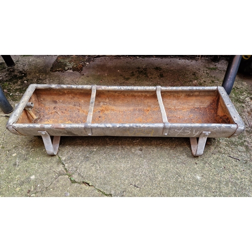 434 - Small galvanised feed trough