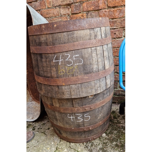 435 - Two wooden half barrels