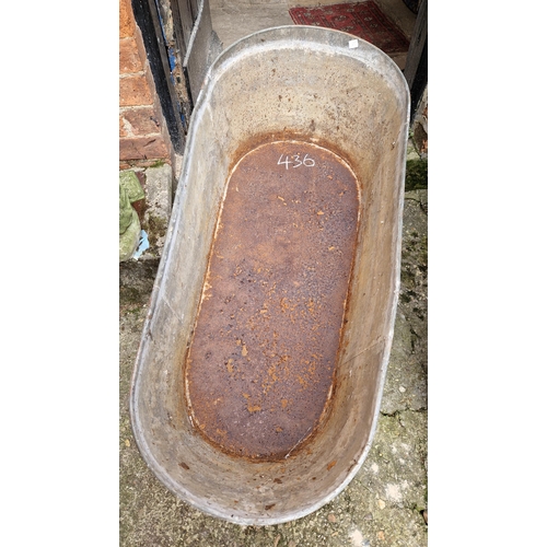 436 - Large galvanised bath