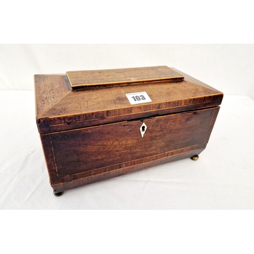 102 - Qty of treenware comprising a Victorian walnut writing box with fitted interior, Victorian mahogany ... 