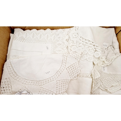 112 - Qty of lace table linen