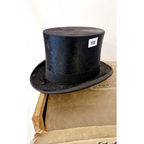 115 - Lincoln Bennett gents silk top hat with original box