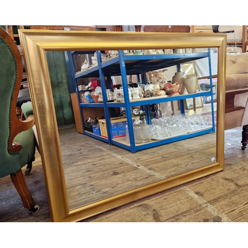 146 - Large rectangular modern gilt framed wall mirror