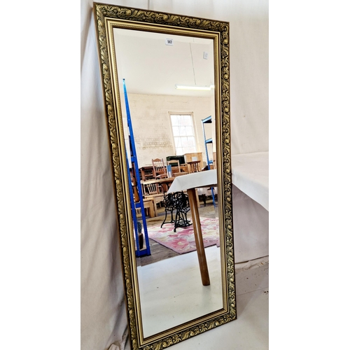 147 - Modern rectangular wall mirror with ornate gilt surround and bevelled plate