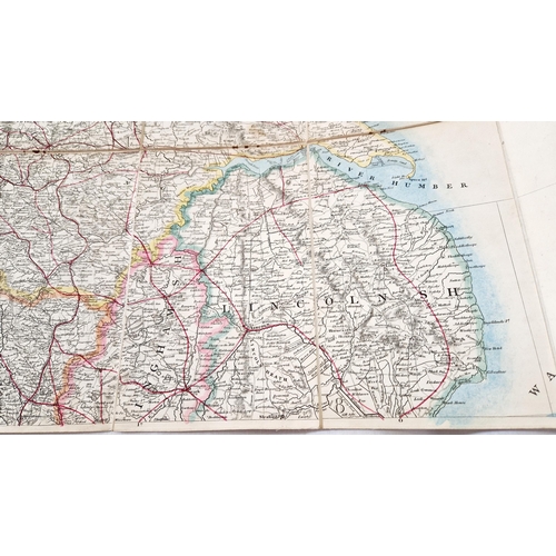 31 - Map of the railways of England and Wales in two cloth backed and bound volumes, compiled by A Arrows... 