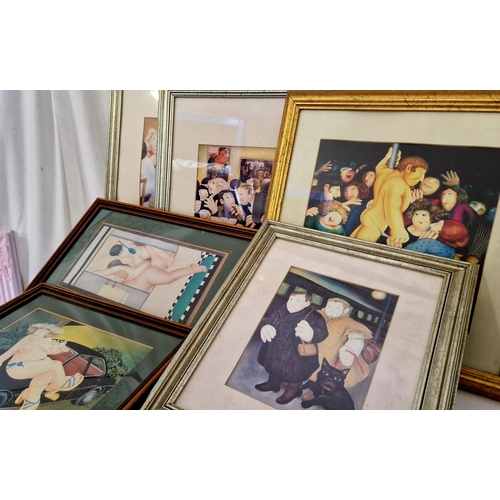 35 - Box of assorted framed Beryl Cook prints