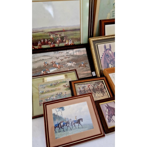 41 - Qty of horse racing prints etc