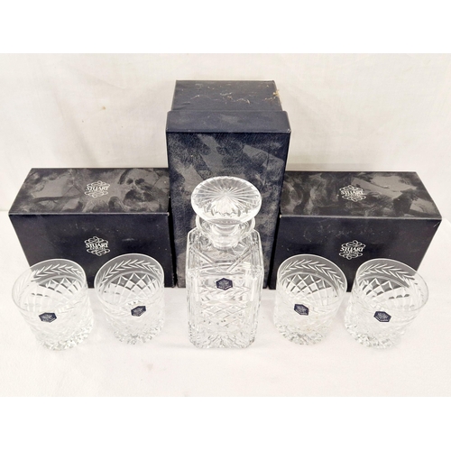 45A - Boxed Stuart crystal comprising four cut tumblers and decanter