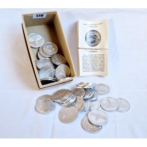 179 - Box of US States of the Union medals by Capitol