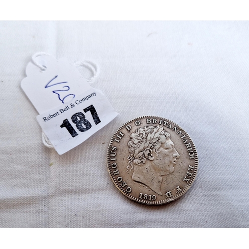 187 - George III silver crown