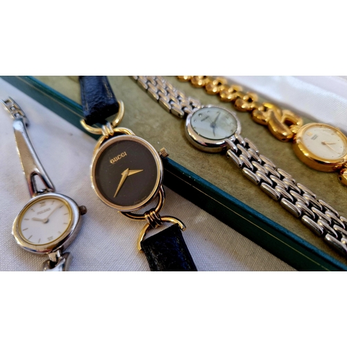 237 - Four various ladies modern wrist watches incl. Gucci