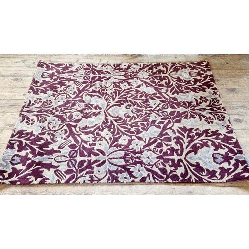 248 - Modern Morris & Co William Morris design floral woollen rug, Autumn Flowers