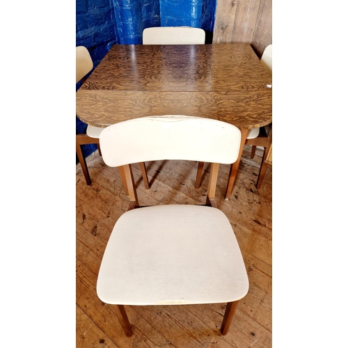 267 - Retro Formica dining furniture comprising sideboard, kitchen table and four chairs