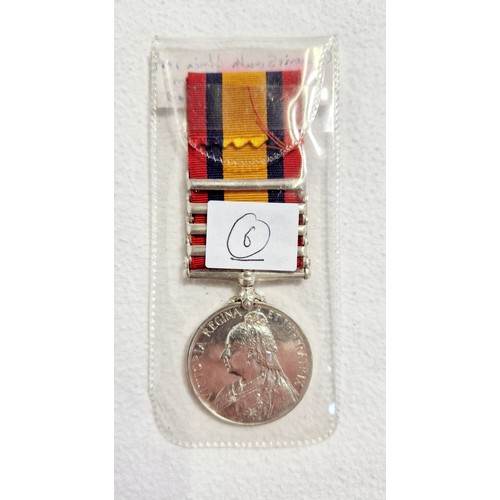 257 - Queen’s South Africa medal 1899 – 1902 with four clasps South Africa 1901; 
Johannesburg: Paardeberg... 