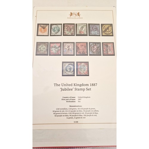 17 - GB Stamp album 1887 Jubilee Set, Sea Horse Collection, QE11 Collection, miniature sheets etc
