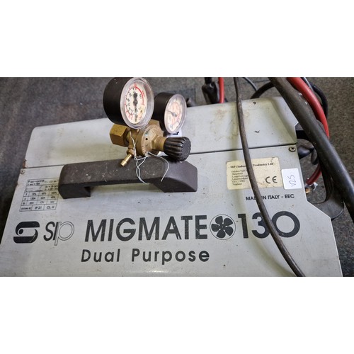 420 - Migmate 130 welder with gauges