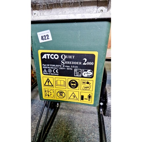 422 - Atco Quiet Shredder 2000 garden shredder