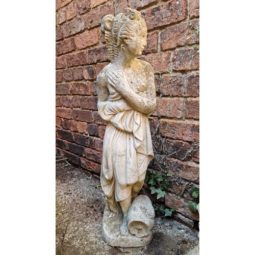 477 - Simulated stone classical female garden figure