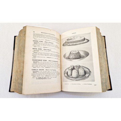3 - Mrs Beeton's Household Management, New Edition by Ward Lock & Co, numerous plates, in half calf