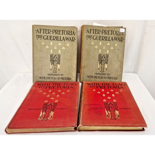 5 - Four volumes on Pretoria by HW Wilson, With The Flag 2 volumes 1900 and After Pretoria The Guerilla ... 