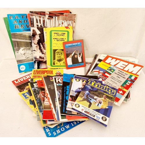 21 - Misc. football programmes incl. 6 England internationals, various local and other football league te... 