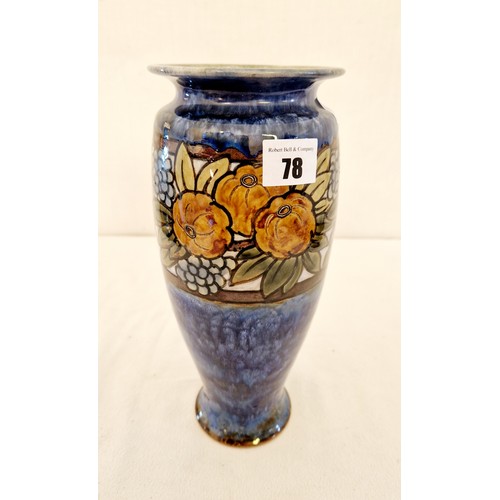 78 - Doulton stoneware pomegranate vase by Ethel Beard