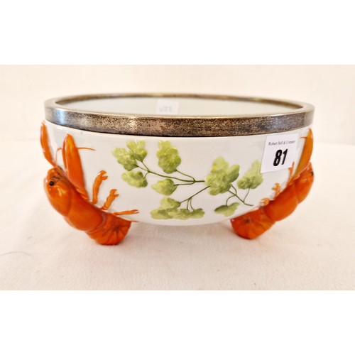 81 - Musterschutz lobster salad bowl with plated rim