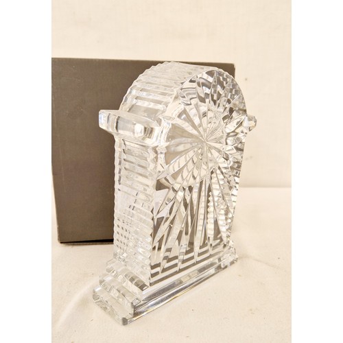47 - Boxed Waterford crystal mounted mantle clock