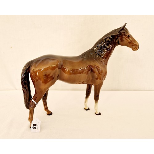 93 - Beswick gloss large horse figurine, approx. 12